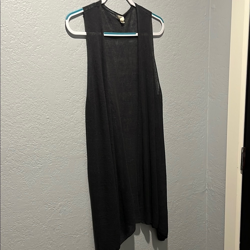 Eileen Fisher Gray Sleeveless Cardigan Vest - Picture 3 of 6